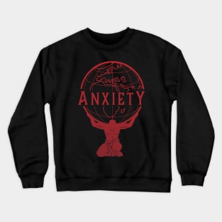 Ancient Greek Atlas God Anxiety Earth Globe Crewneck Sweatshirt